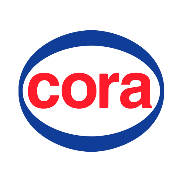 Logo Cora bleu foncé et Rouge