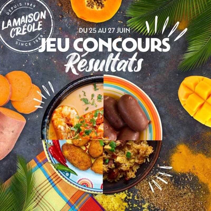 visuel jeu concours la maison creole quiz quel est votre plat préféré