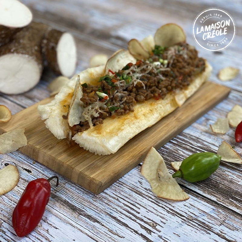 Recette créole de bolonaise de manioc par le Chef Leriche