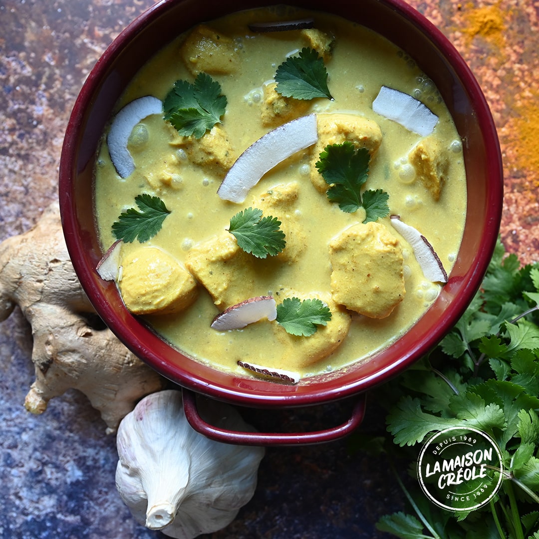 Recette de poulet au curry et lait de coco par l