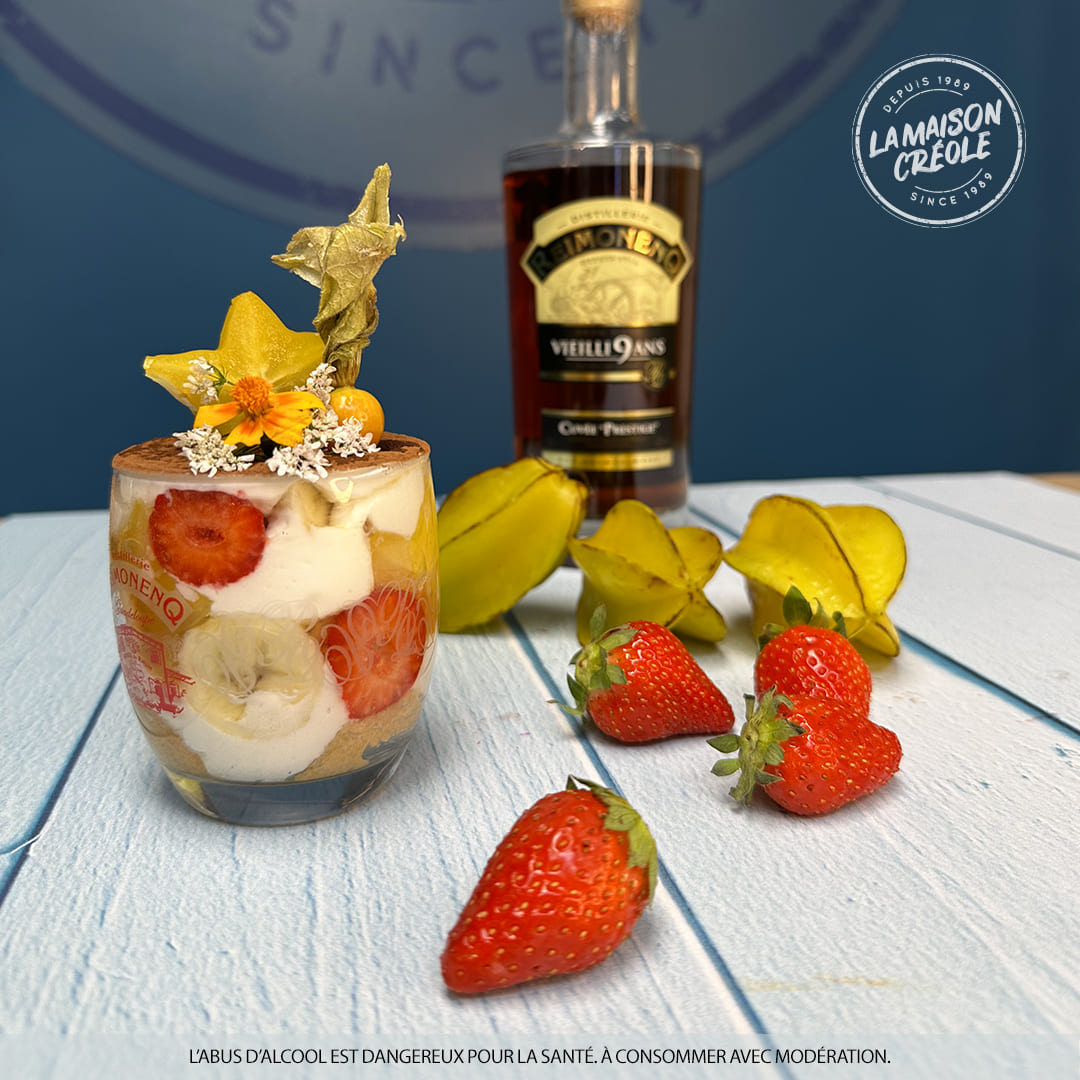 Recette Tiramisu aux fruits exotiques et au rhum vieux Reimonenq