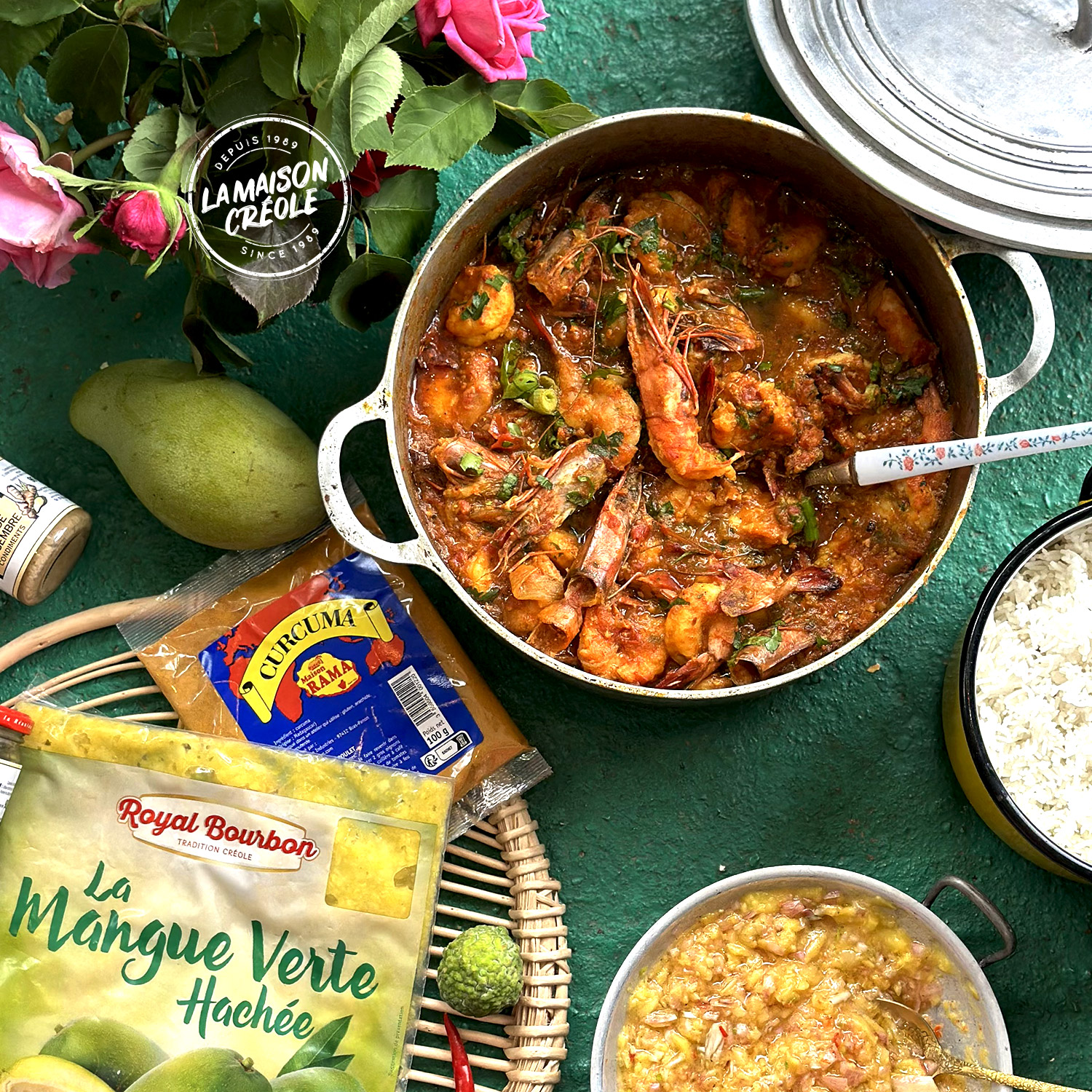 cari crevettes rougail mangue royal bourbon industrie