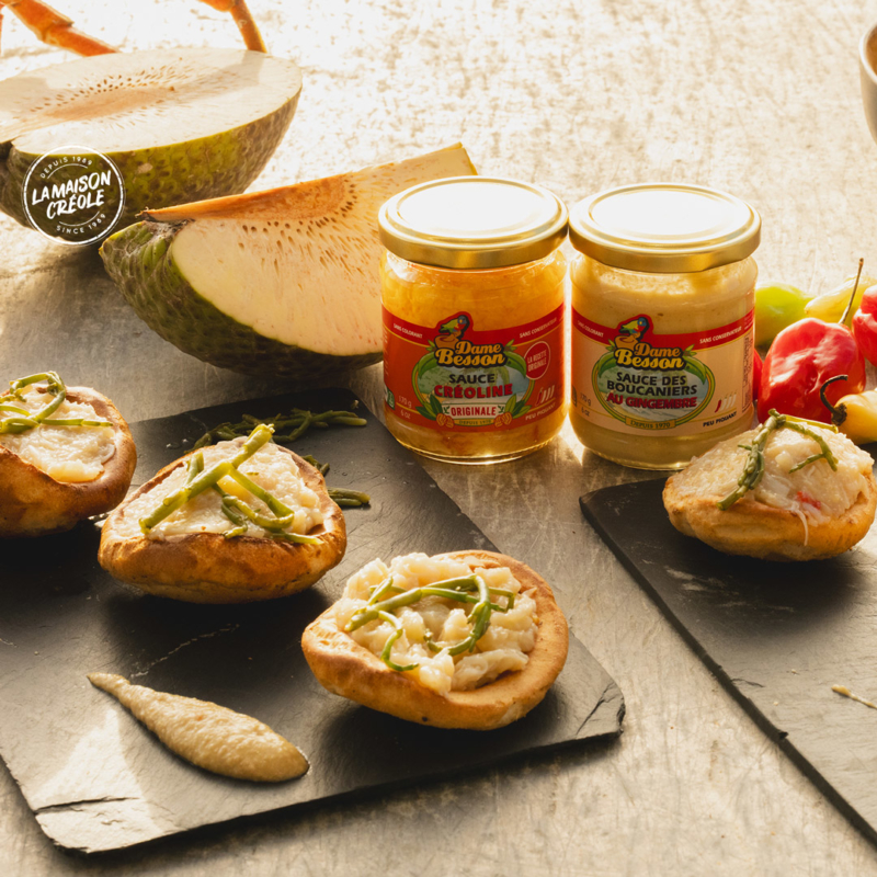 Craquelins-chair-araignee-fruit-a-pain-sauce-creoline-Dame-Besson